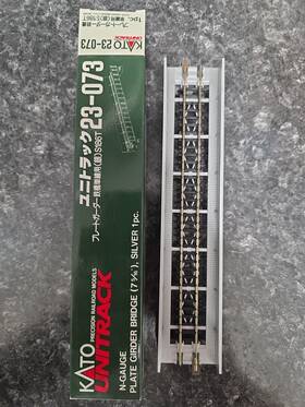 Kato S186t N Unitrack 23-073 Plate Girder Bridge Sngl Track Straight 186mm Silver