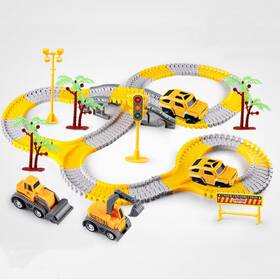 Ma-b01 Kexbovt 234 Pcs Engineering Rail Car Construction Race Tracks For Kids Toys 2 Electr