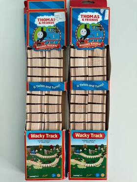 Lc99918 Learning Resources 99918 2 Thomas And Friends Wooden Railway Wacky Track New In Box 4 Pieces