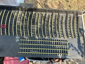 30100 Lgb Aristocraft 11 Curved Track 2 Straight Brass Rail G Gauge 600mm