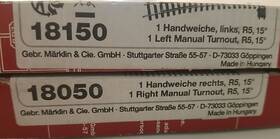 426-18050 Lgb Lot Of 2 New And Used 18150 18050 R5 Left Manual Turnout Switches