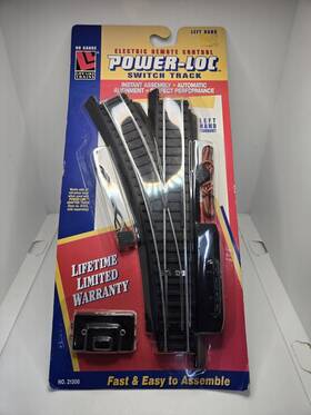 Life-like 077071213066 Trains Ho Switch Track Power Loc Left Hand 21306 Factory - Scale