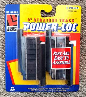 Life-like 077071213172 Ho Gauge Trains 3 Inch Straight Track Power-loc Extension 4pc Pack 21317