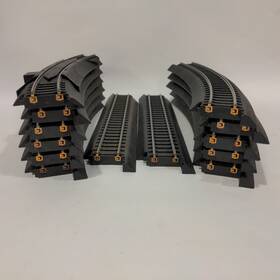21304-21303 Life-like Ho 38 Inch X 47 Power-loc Track Oval Lot Set Rail Steel Black Roadbed
