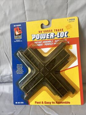 432-21715 Life-like #433- 21715 .ho Scale Power-loc Adapter Track New Cross 1 Pc