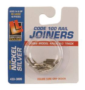 Life-like 433-3009 Life-like Ho Scale Code 100 Rail Joiners Package Of 48 Walthers