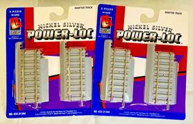 433-21344 Life-like 616374044283 Trains #433-21344 Ho Gauge Nickel Silver Power-loc Adapter Track 2 Pks