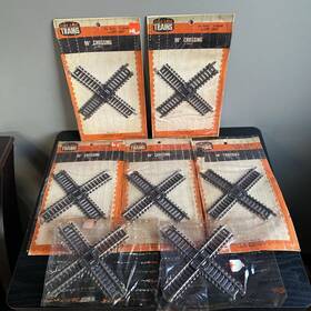 T-620 Life-like Lot Of 7 Ho Scale 90 Degree Train Crossings New Old Stock Rr