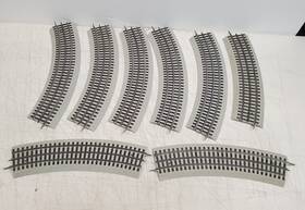 Lionel 0-36/0-48 Fastrack Full Curve Train Tracks Lot Of 8