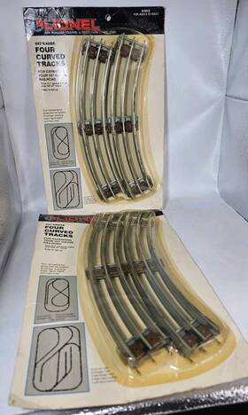 6-5012 Lionel 023922650122 2 Packs 027 Gauge Four Curved Tracks 8 Curves Vtg 1986 Sealed