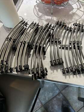 Lionel 023922655011 Curve O Gauge Train Track - Black 17 Curves Made In Usa Vintage