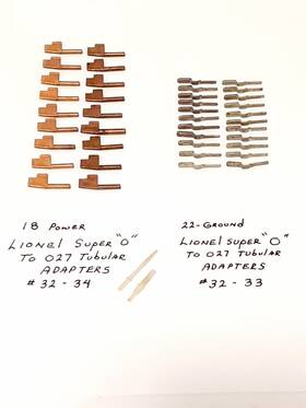 Lionel #32-34 #32-33 Super Inch O Gauge Track Adapter To O27 Tubular