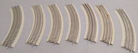 6-12033b Lionel Fastrack O-36 Full Curved Sections With Black Center Rail 7
