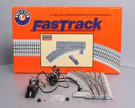 6-16824 Lionel O36 Fastrack Command Control Left Hand Switch Turnout Ln/box