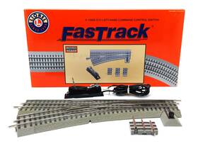 6-16826 Lionel O72 Fastrack Command Control Left Hand Switch Turnout/box