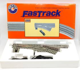 6-16831 Lionel O48 Fastrack Command Control Right Hand Switch Turnout Ln/box