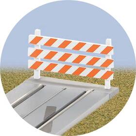 6-22379 Lionel O Scale Superstreets Barricade Track