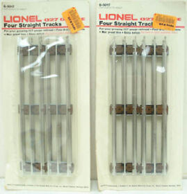 6-5017 Lionel O27 Set Of 4 Straight Track Sections