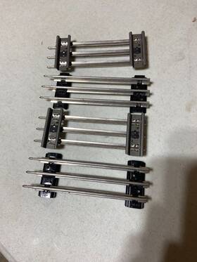 Lionel 6-55050 O-1/2 Straight Track W Black Ties. Lot Of 4 Pcs. New Old Stock