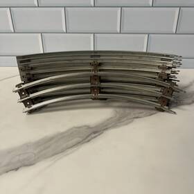6-65049 Lionel 65049 O-27 Gauge 42 Inch Curve Track W Brown Ties-lot Of 8 Pcs