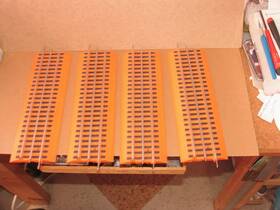 6-85384 Lionel Halloween Orange Fastrack 4 Sections Of 10 Inch Straight Track Lnc