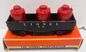 6112-1 Lionel 61125 Vintage No. Canister Car Lot Of 3 Air Containers With Box