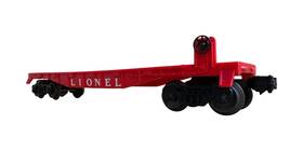6408 Lionel Postwar O Gauge Flatcar Unnumbered Aar Trucks Set Car C-7