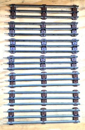 7026 Lionel 1986 O-scale Straight Track Pieces 7 Count Nkp