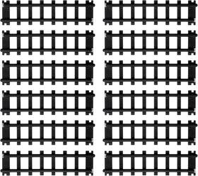712137 Lionel Battery O Gauge 12-piece Straight Black Plastic Track Pack