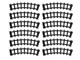 712138 Lionel - Battery O Gauge 12-piece Curved Black Plastic Track Pack