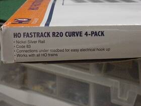 8758420 Lionel Ho Scale R20 Curved Fastrack Track 4 Pack Railroad Train New