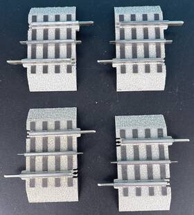 Yd08422 Lionel Fastrack Lot Of 4 O Gauge 1.75 Inch Straight Train Track 3 Rail Used Nice