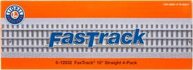 612032 Llc Fastrack 10 Inch Straight Track Electric O Gauge Pack Of 4