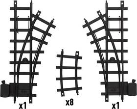 712063 Llc Ready-to-play 10-piece Inner Loop Black Plastic Track Pack