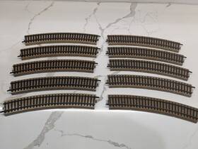 3800a M Rklin Marklin 10 Pcs 1/1 Curved Scale Model Track In Excellent Condition
