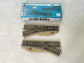 5221-5223 M Rklin H0 5221 / 5223 - Track Turnout Pair In Original Box