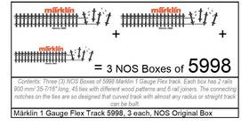 5998 M Rklin Three 3 Nos Boxes Of Marklin 1 Gauge Flex Track