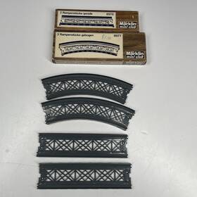 8977 M Rklin 8976 Z Scale Marklin Mini-club Straight And Curve Ramp Bridge New Old Stock