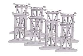 40-1137 M.t.h. Electric Trains 658081457444 Mth Railking 8 Piece Elevated Subway Trestle Set O Gauge