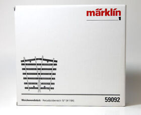 59092 Marklin 1 Scale Turnout End Piece With Frog 15 Degrees