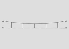 70167 Marklin 6-5/8 Inch Catenary Wire For Curved Track Pack Of 5
