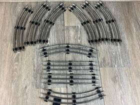 5942 Marx Streamline Metal Track Only 3 Rail O Gauge Set Of 10 Vintage