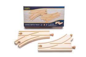 50907 Maxim Enterprise Wooden Curved Train Tracks 2-pack Compatible With Brio Thomas