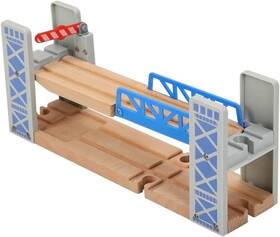 Ac7405 May & Z Wooden Train Set Accessories Wood Railway Bridge For Railroad Tracks 2-level Ov
