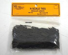 Micro Engineering 36-105 N Regular Length Weathered Ties Pack Of 1 000