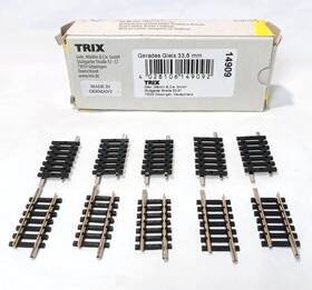 Minitrix 028106149092 14909 33 6 Mm Straight Train Rail Track - 10 Pieces New In Box Germany