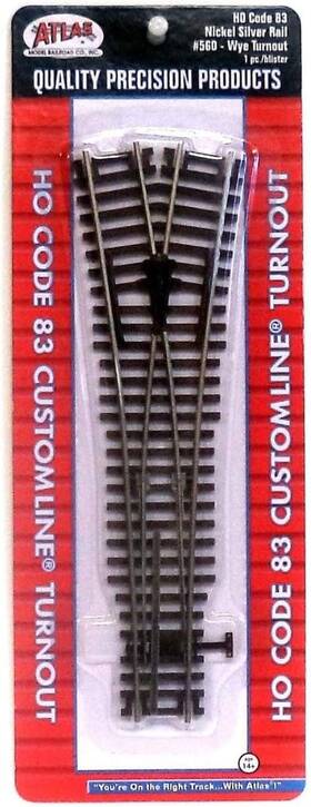 Model 313046875854 Code 83 Nickel Silver Wye Turnout Ho Scale Trains