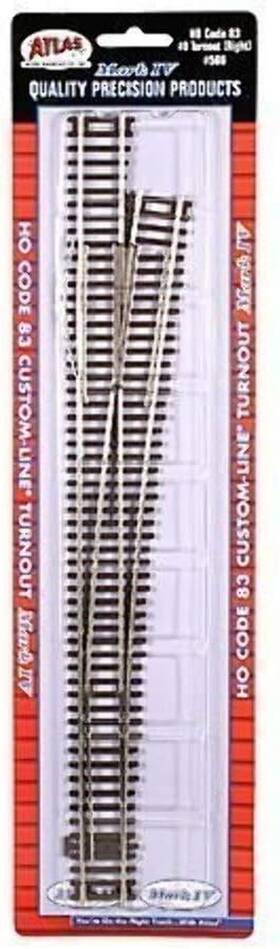 Model 744110430288 Code 83 Nickel Silver #8 Custom-line Turnout Right Ho Scale Trains