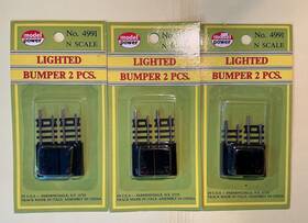 4991 Model Power N Scale 3 Sets Of Lighted Bumpers 2 Packs