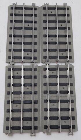 10-99002 Mth Std Tinplate 7 Inch Straight Track With Roadbed 4 Ex